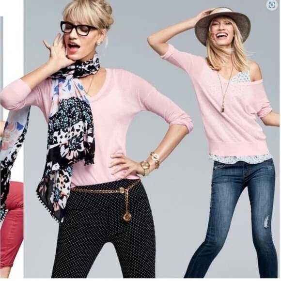 CABI Gossamer Sheer Pullover in Blush Pink Sz S #5139 EUC - Picture 1 of 4